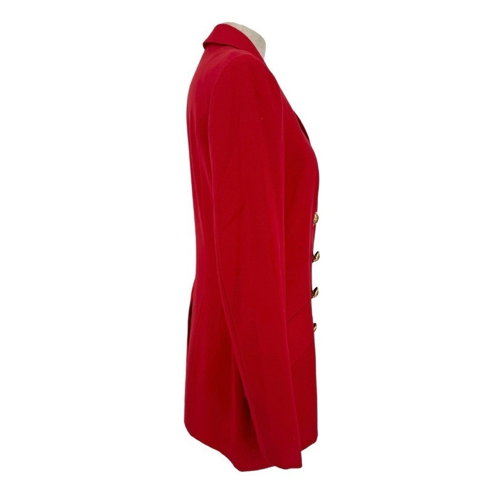 Moschino Cheap and Chic Vintage Double Breasted Wool Blazer Bright Red 10 Italy - Picture 4 of 16